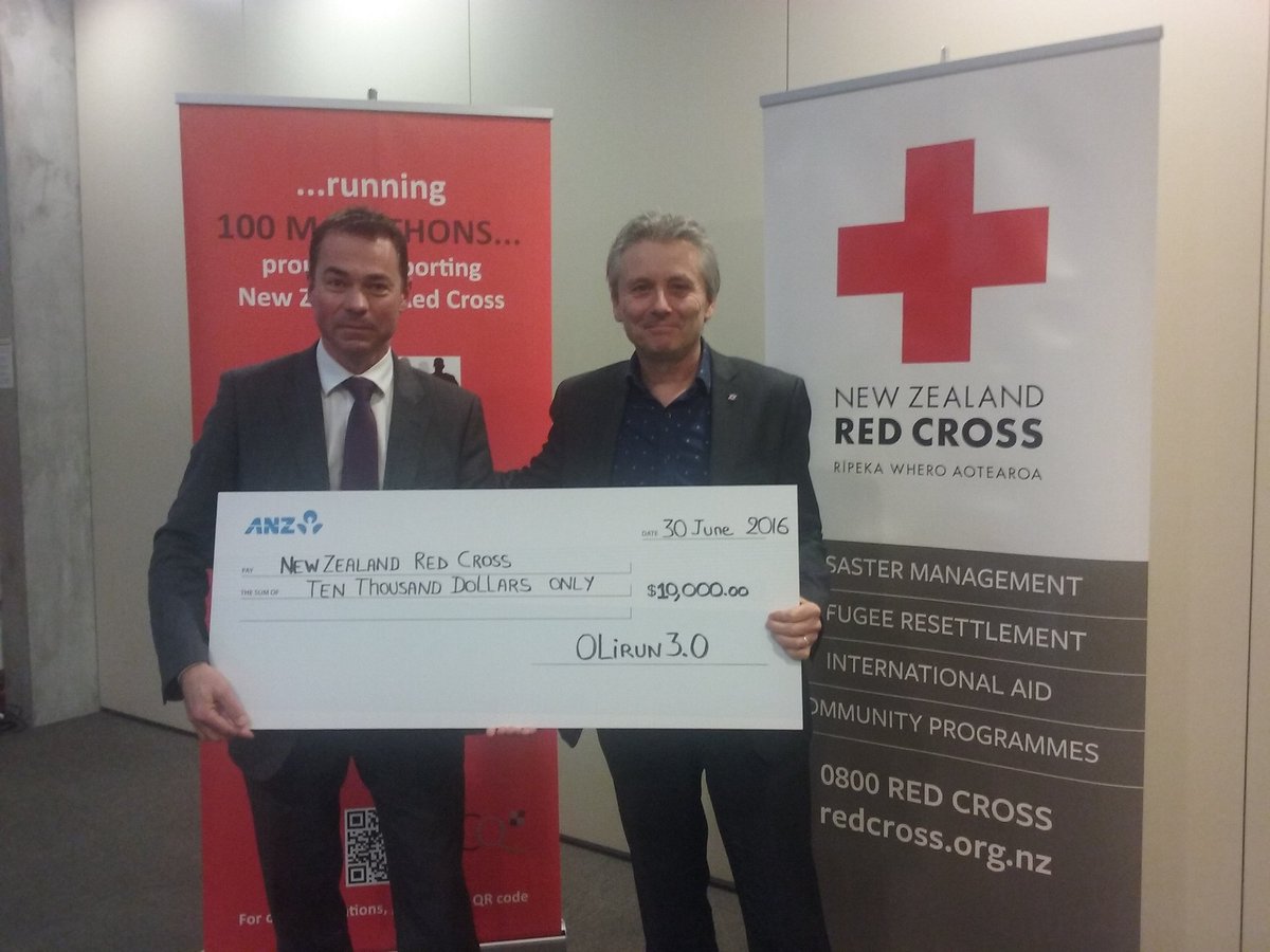 TonyPaine's tweet photo. inspiring champion for NZ Red Cross  Olivier Lacoua of CQ Hotel running 100 marathons! Raising funds and friends. https://t.co/VYFzF0gwct