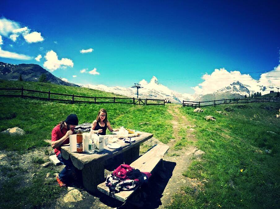 HotelParnass's tweet photo. #bbq at #leisee on #sunnegga with #matterhorn #view always a good idea. #hotelparnass #team 💕 it! #zermatt https://t.co/j5dFF9b3sB