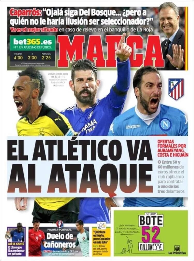LaLiga's tweet photo. ¡Buenos días!

Estas son las portadas de la prensa deportiva de este jueves 30 de junio. https://t.co/DBthgTXHP7