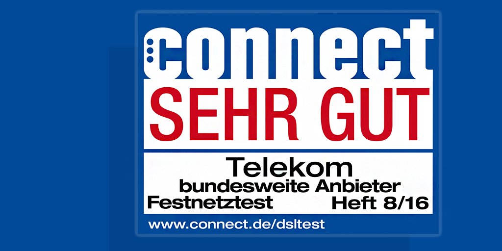 deutschetelekom's tweet photo. Testsieger: #Telekom liefert rundum überzeugende Ergebnisse beim Test der @connect_de  https://t.co/IvkcVlFJK9 ^mk https://t.co/EJvqbG13N7