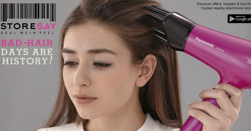 StoreSayIndia's tweet photo. No more frizzy hair. 15% off on Panasonic hair-dryer.
Download app-https://t.co/lPrH1bdMaE
#StoreSay #monsoonoffers https://t.co/gVfjvznnv9