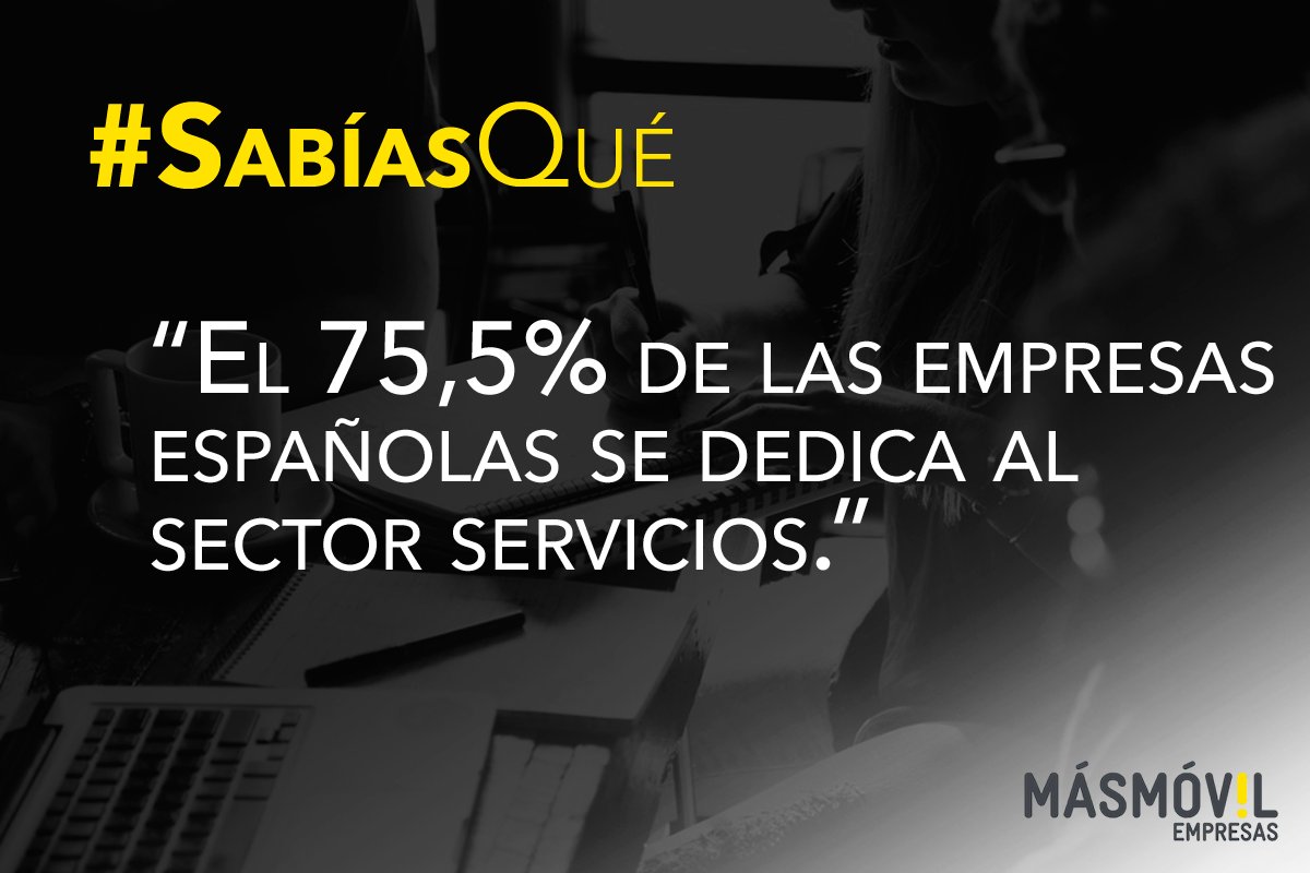 MMempresas's tweet photo. El sector terciario domina la #economía española. #SabíasQué https://t.co/GDSDjsqAkZ