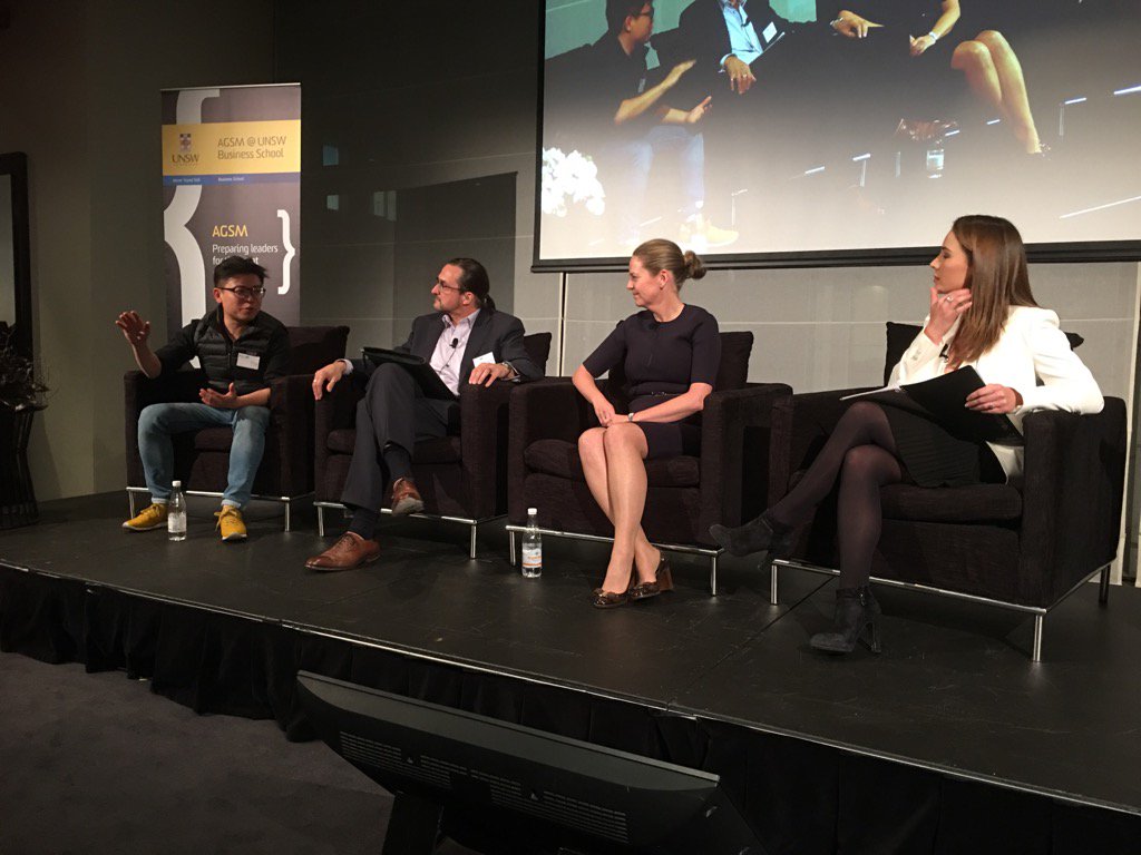 JulieACogin's tweet photo. AGSM leadership in the age of innovation. Excellent panel discussion #ideasboom https://t.co/dhCsbeEfjb