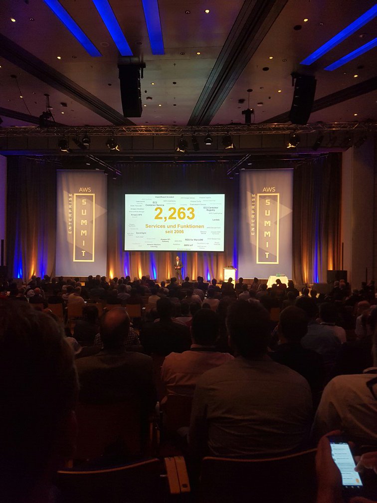 cloudticker's tweet photo. Nach 10 Jahren am Markt 10 Mrd. $ Umsatz. Beeindruckend. @awscloud #AWSSummit https://t.co/k6WLawdRxl