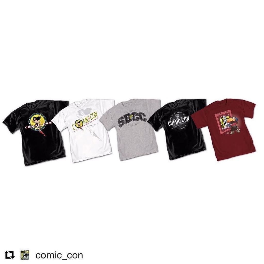 AJatComicCon's tweet photo. Do you collect the annual #ComicCon T-shirts? Designs are out now! #comicconswag  #Repost … https://t.co/FLzwVOSUGk https://t.co/wzaJGXCOtr