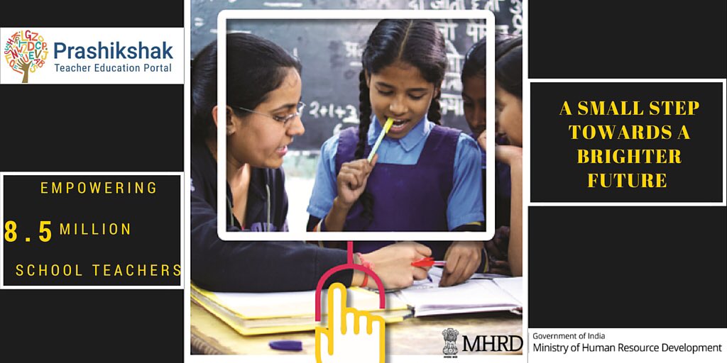 srirambjp's tweet photo. #Prashikshak Portal will empower 8.5 million teachers across the country

@smritiirani #RevampingEducation 
 https://t.co/iPcZw5cdPU