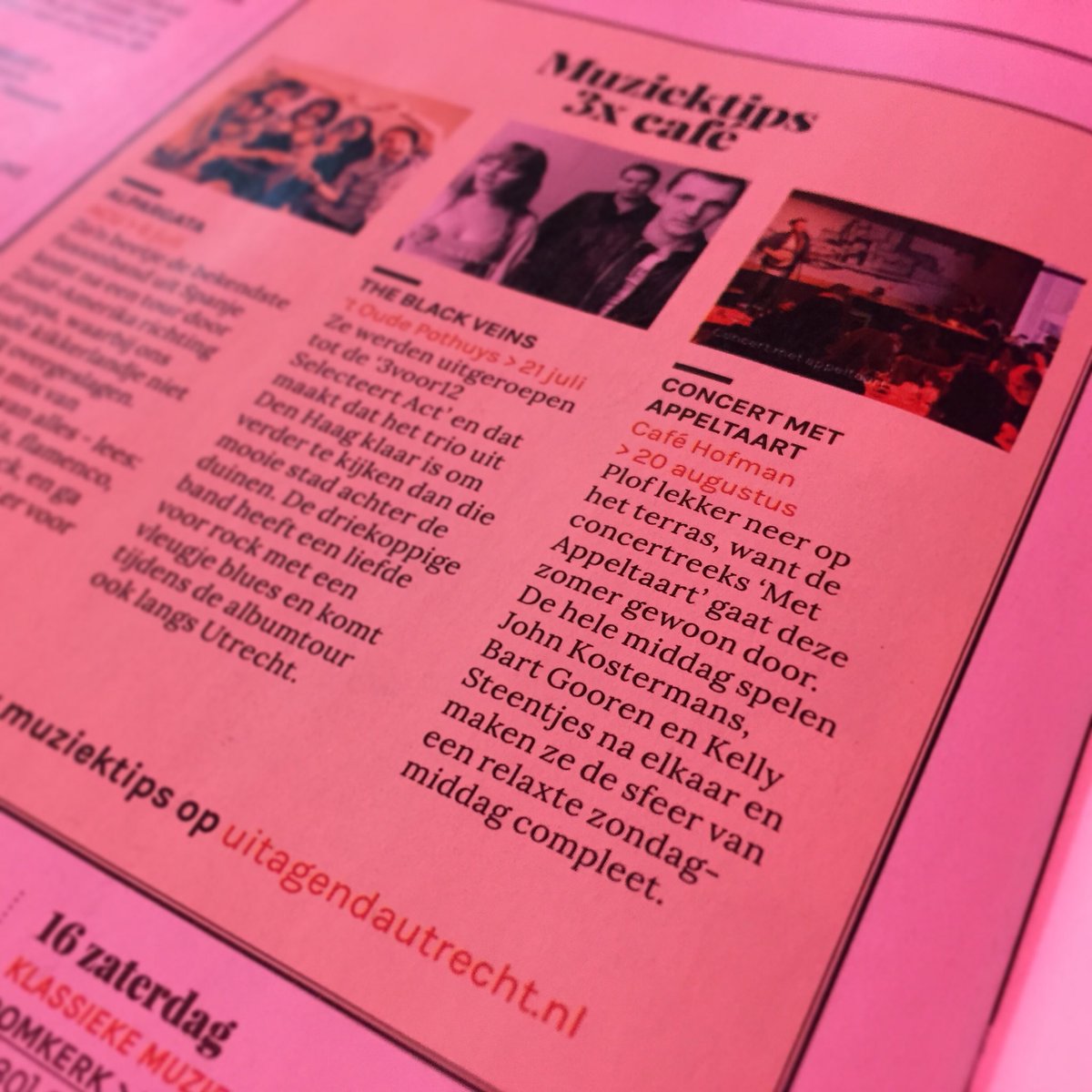 UtrechtAcoustic's tweet photo. We worden getipt in @uitagenda030! Elke zaterdagmiddag vanaf 13:00 gratis in @hofmancafe! https://t.co/elAb6upqh2