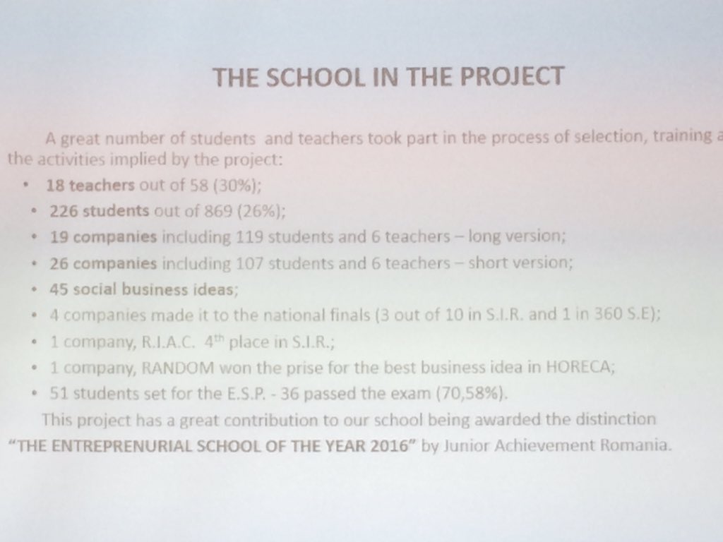 DianaFilip1's tweet photo. Teacher Blage from RO sharing his school participation in #jaSE360 #ESP_pass, a model to be replicated! @JA_Europe https://t.co/QzTsULYyGC