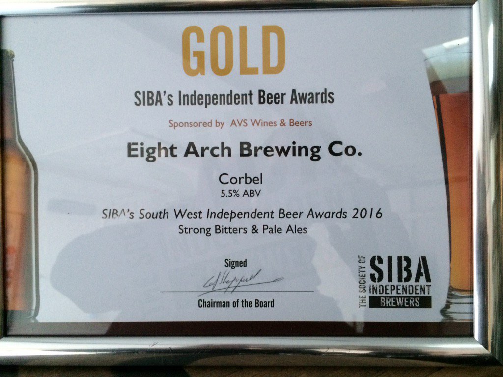 8ArchBrewing's tweet photo. We are excited to say that Corbel is off to @gbbf in August! #GBBF #IPA #Corbel #Dorset https://t.co/b1Fxmjl05a