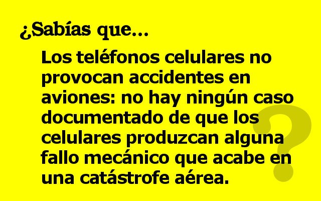 diegocambiaso's tweet photo. Sabías que...Los teléfonos celulares no provocan accidentes en aviones: no hay ningún  caso documentado... https://t.co/Buoxc8wSnv