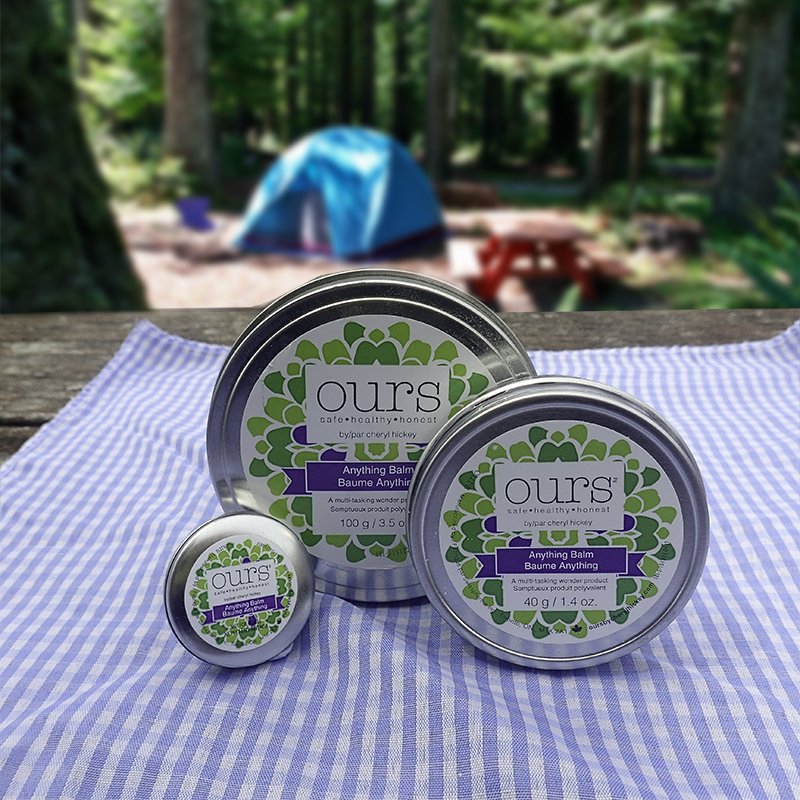 You can use the anything balm for anything. It's compact &amp; can travel anywhere. Try it out next time you go camping.