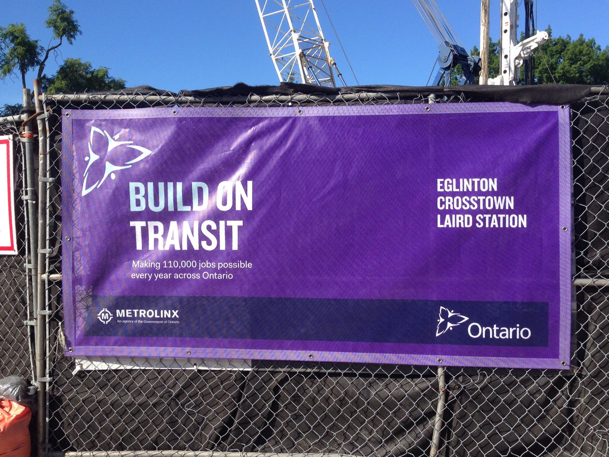 StevenDelDuca's tweet photo. Good morning from the future site of the Laird Eglinton @CrosstownTO Station! #transitprogress https://t.co/yuP4VwgyCG