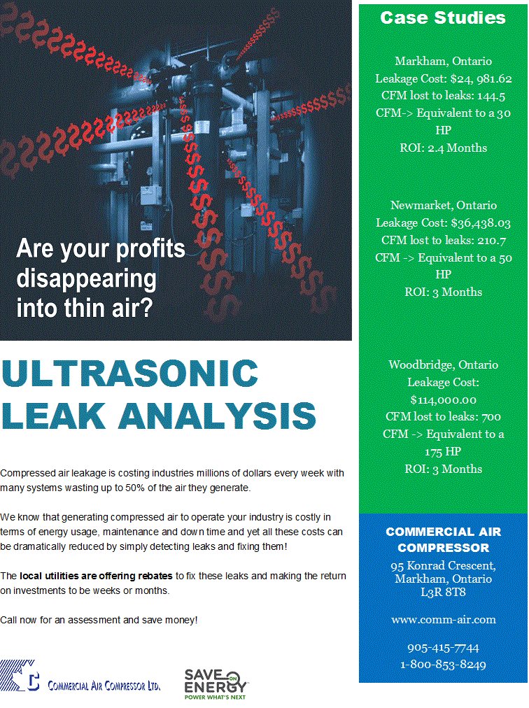 CommAirONT's tweet photo. Ask us about our ultrasonic leak test services! #leakanalysis #incentives @SaveonEnergyOnt https://t.co/KfZF9Cnh42