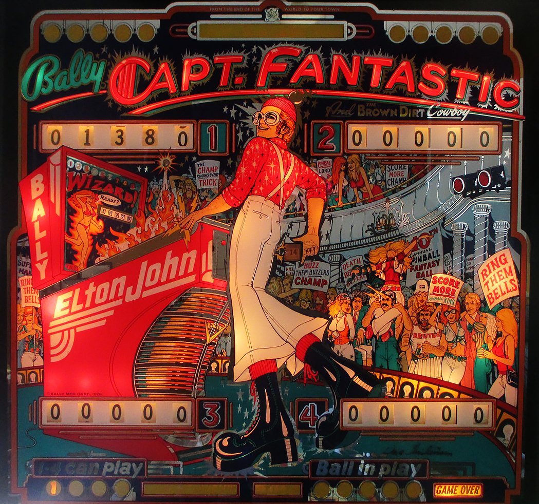 eltonofficial's tweet photo. #TBT Read the story of Elton's Captain Fantastic &amp; The Brown Dirt Cowboy pinball machine: https://t.co/V3ASaIyfTb https://t.co/HNpuASk96t