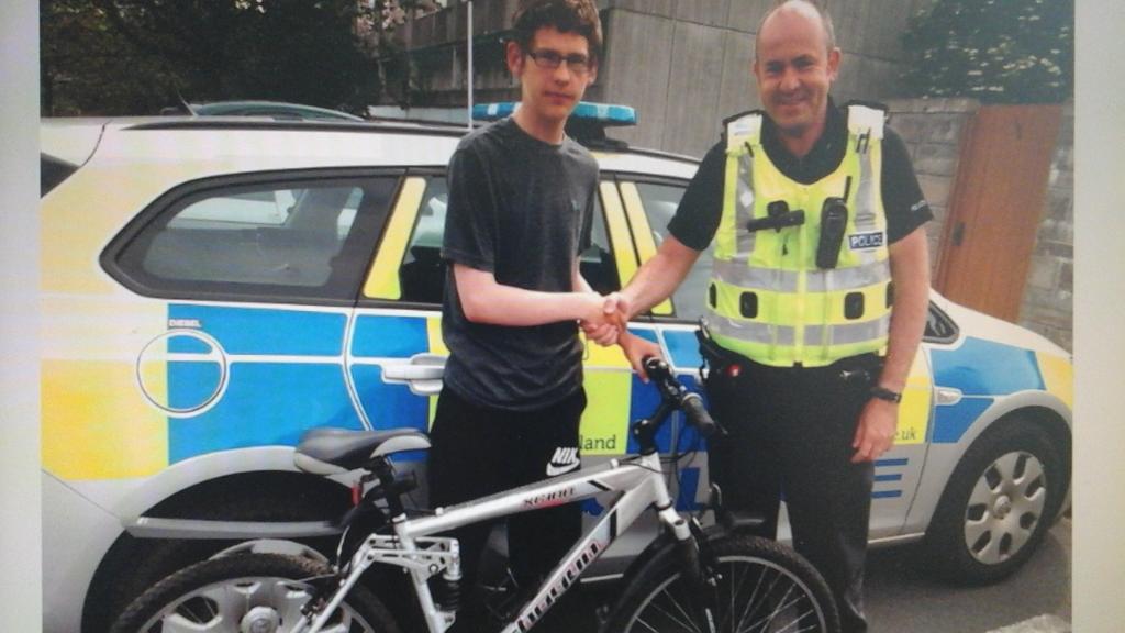 Edward receives his mountain bike and all accessories after completing YAO with outstanding efforts. #welldoneboys