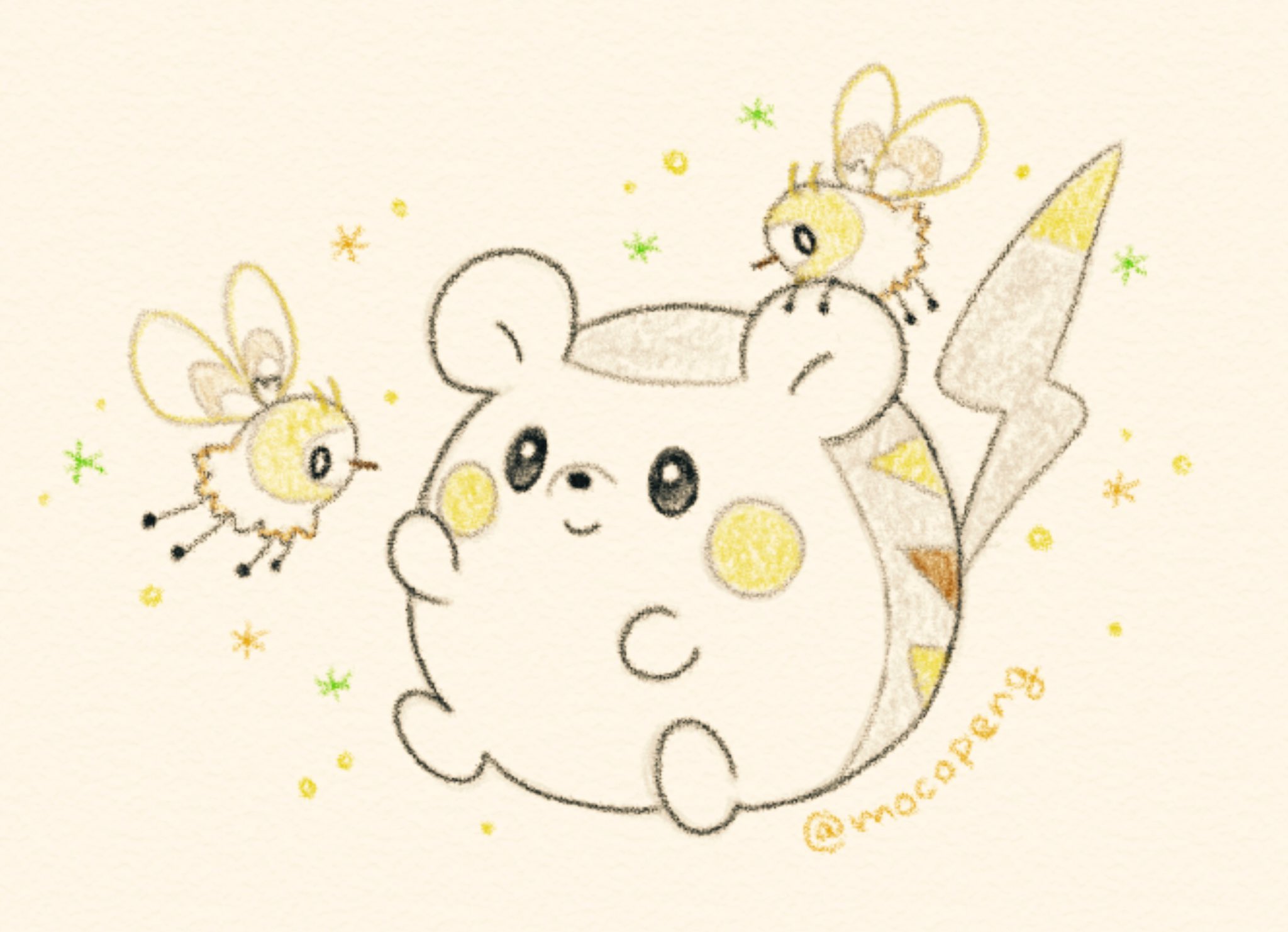 手描きイラスト ズルッグ ハガキ ポケットモンスター ポケモン 水彩 受注生産品 ポケモン
