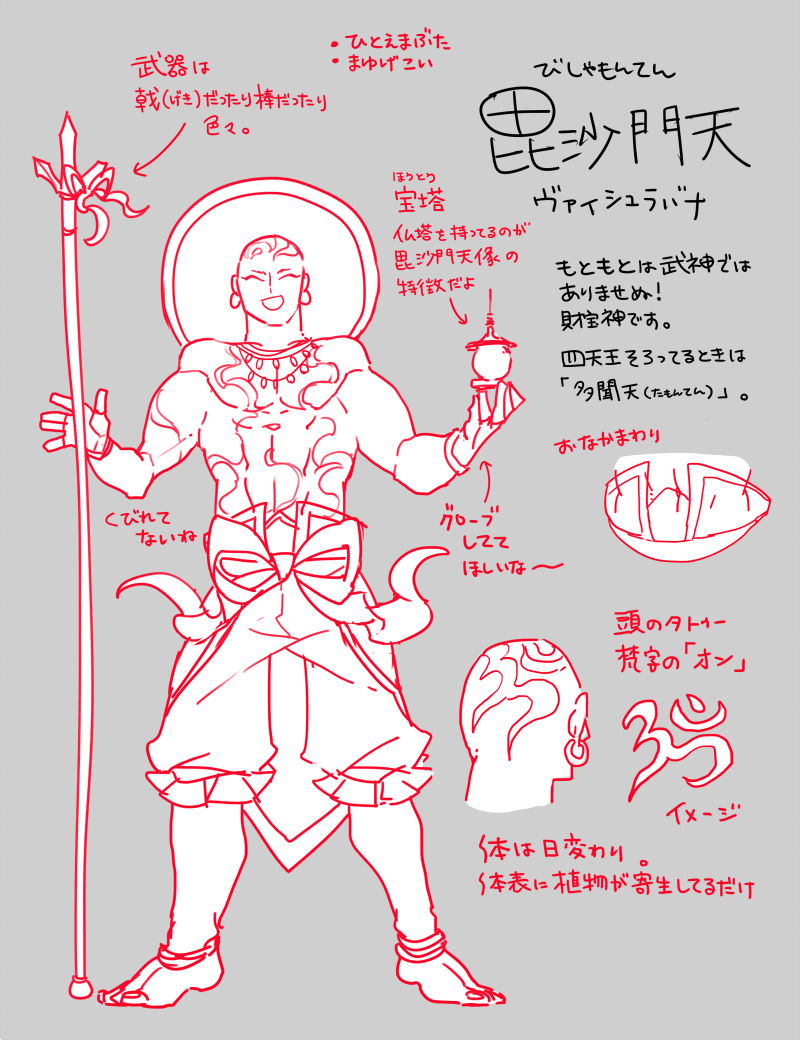 毘沙門天さんだぞ!9割妄想だぞ! https://t.co/8SXfBuT8HF