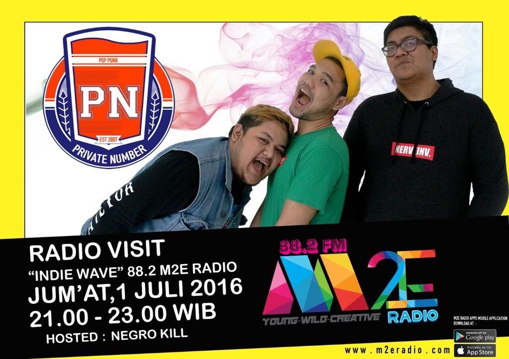 Besok stay tune di 88.2FM M2E Radio jam 9 - 11 malam