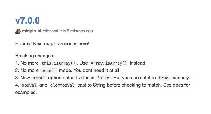 Next major in da house: v7.0.0
