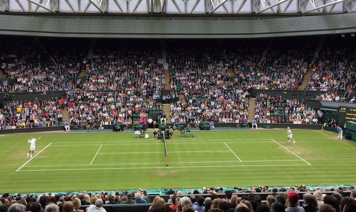 PCaparso's tweet photo. Great day yesterday at SW19. Thanks to the good folks at AELTC. Cheers! #Wimbledon https://t.co/gAvOixyes8