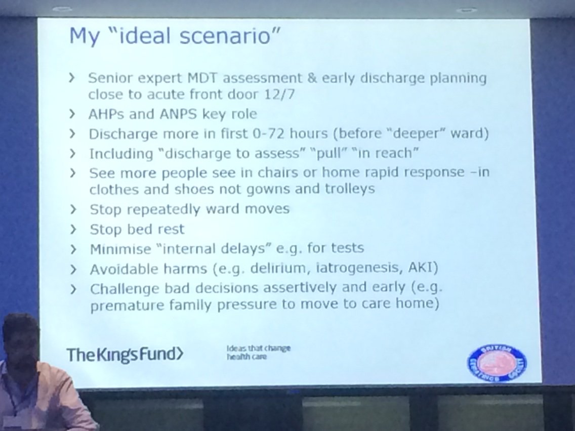 MeBeckett's tweet photo. An ideal future in acute frailty to aim for. If you don't dream you don't achieve. #AFconf2016 https://t.co/F88LDLU706