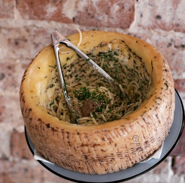 Um..spaghetti in a #CheeseBowl! What more could you want?!