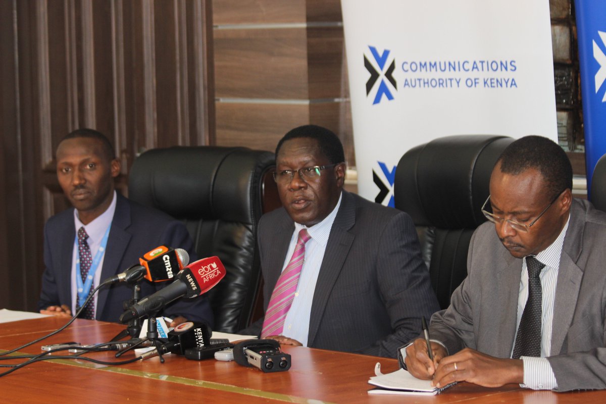 CA_Kenya's tweet photo. HAPPENING NOW: @CA_Kenya Press Conference on the coming into force of the #ProgrammingCodeKE from 1st July 2016. https://t.co/M9MspbjXjH