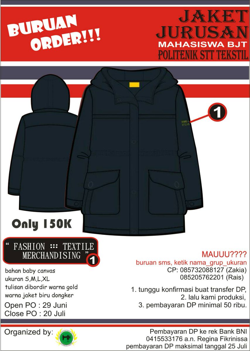 Jangan ngerasa keren, kalau belum punya jaket jurusan. Buruan order!!!