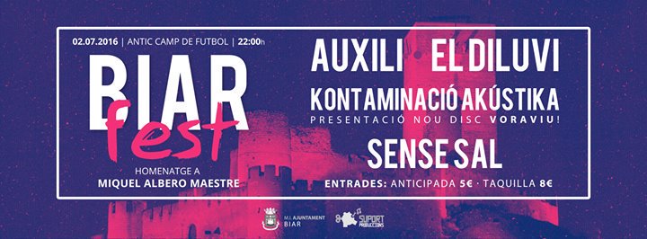 GrupSensesal's tweet photo. Dissabte tornem al País Valencià.  Moltes ganes de #BiarFest amb @Auxili_Band, @el_Diluvi i @KAkontaminacio. Som-hi! https://t.co/uaUHEZQ5e2
