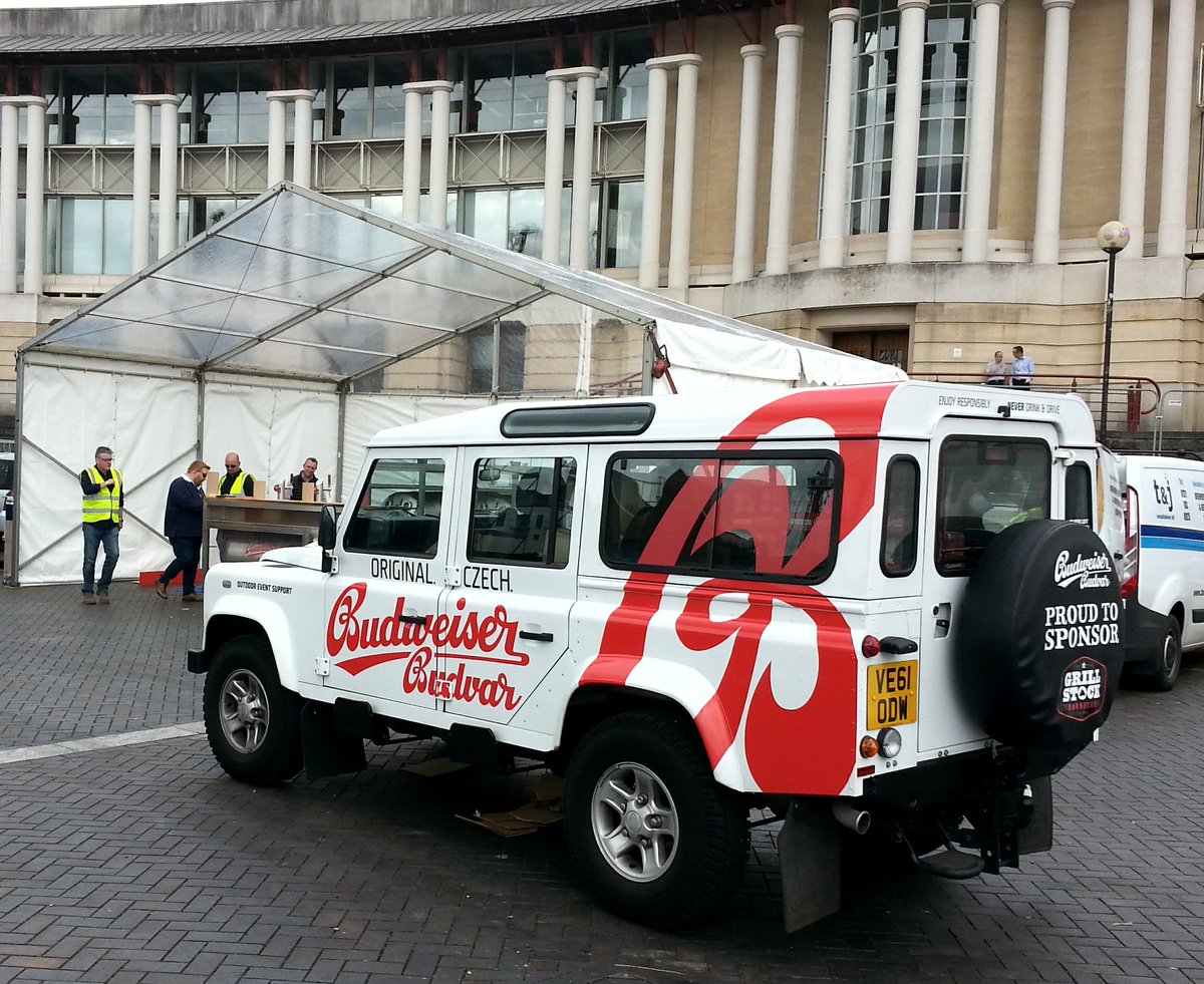 The <a href="/BudvarUK/">The Original Budweiser Budvar UK</a> team are setting up the bar <a href="/grillstock/">grillstock</a> #Festival #Bristol Who wants a cold one? @BudvarSimon #Budvar