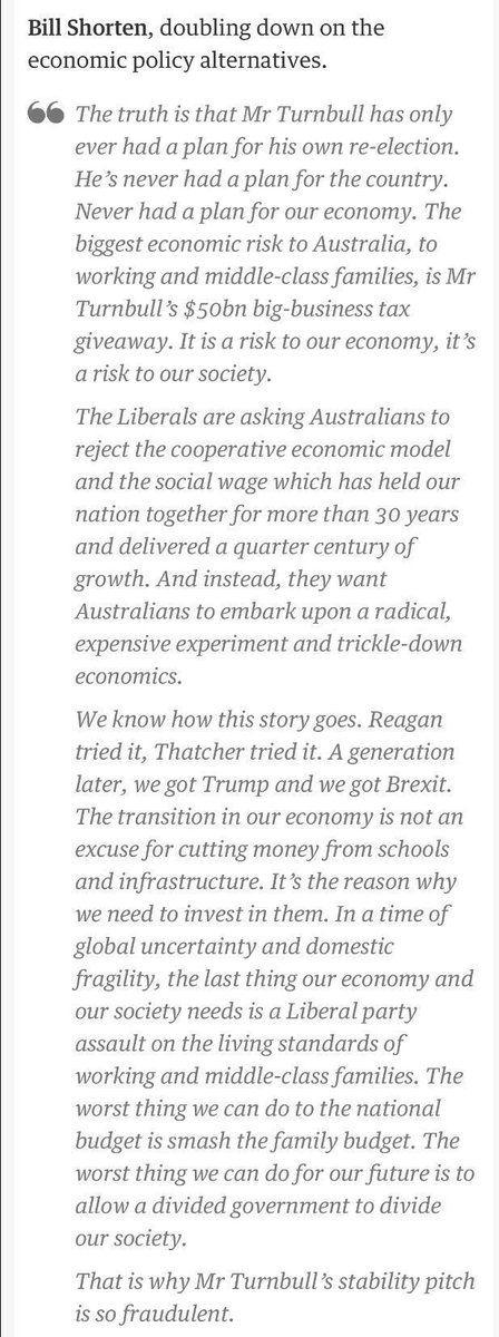 teakingw's tweet photo. The real lessons from #Brexit point to a vote for Shorten & the ALP #ausvotes #abc730 https://t.co/B8EP82sMxb