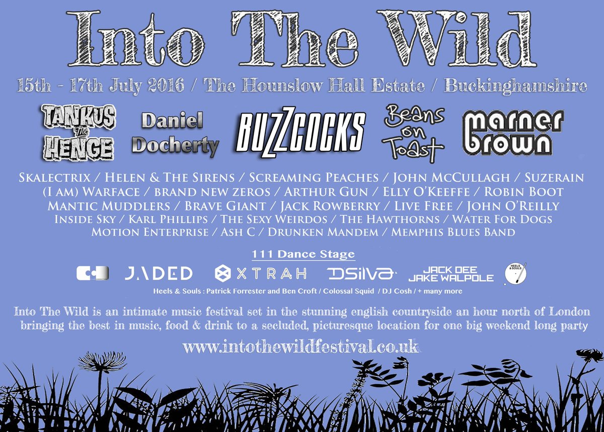 intothewildfes1's tweet photo. Looking forward to seeing you all in a couple of weeks - final line up below.
#intothewildfest16 https://t.co/x7x2vPLDFi