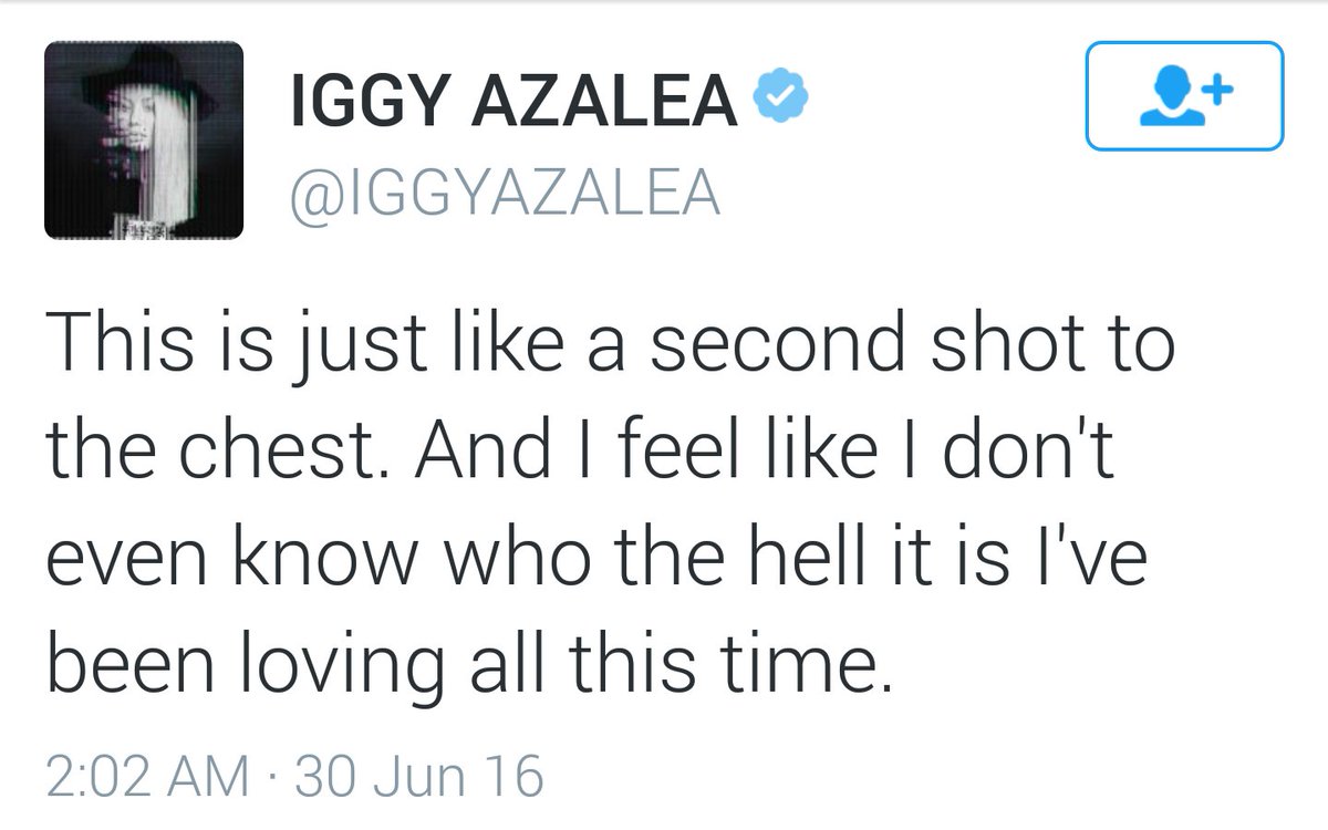 PopCrave's tweet photo. Iggy Azalea goes to Twitter to explain her breakup with Nick Young. Our hearts are broken for her. Stay strong Iggy! https://t.co/P6KnLU3oGg