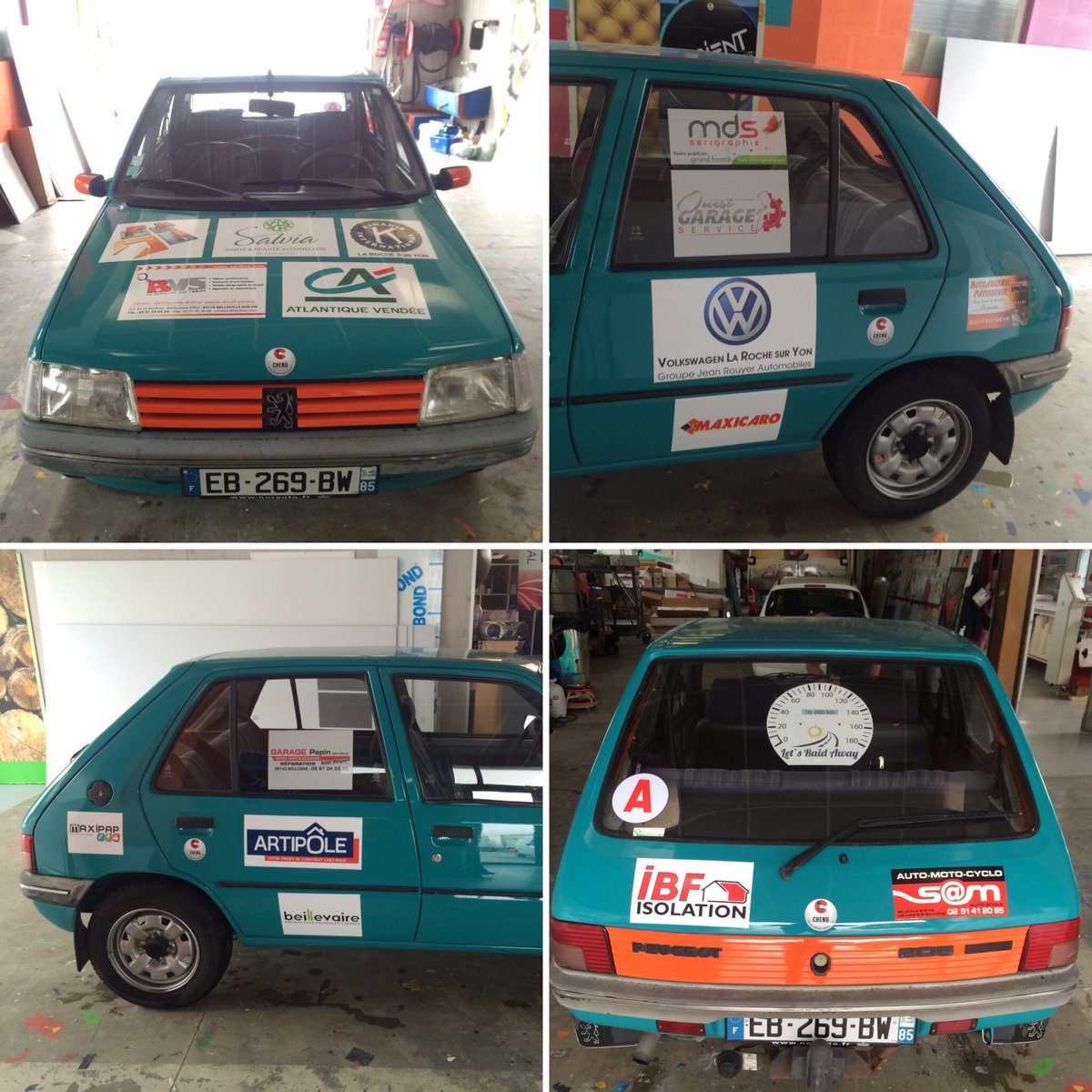 raid_away's tweet image. Encarts posés ce matin ! @salvianutrition @Credit_Agricole @Kiwanis @WolkswagenTr @EuropRaid