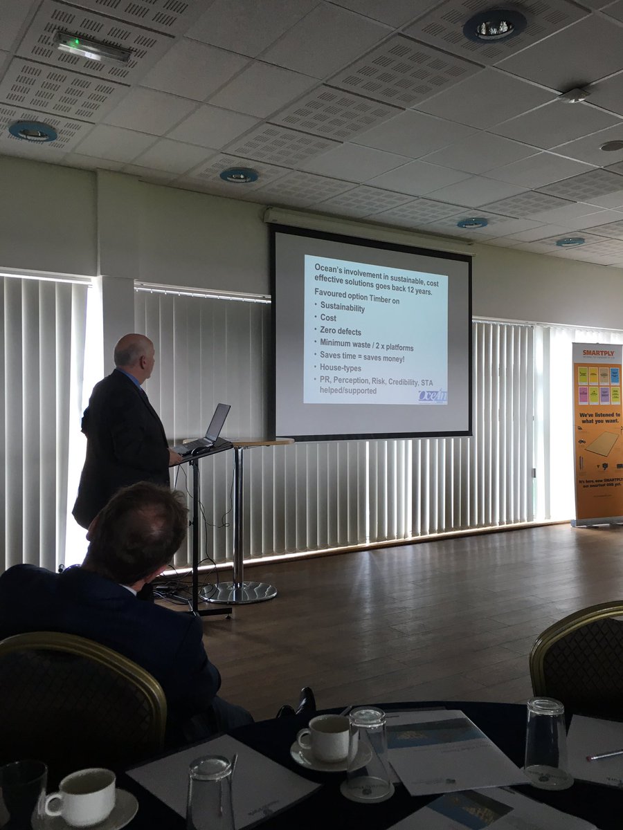 STAtimber's tweet photo. David Renwick outlining the reasons why the Ocean Group use structural timber construction @STAtimber #STASW https://t.co/U0iOrMPN2S