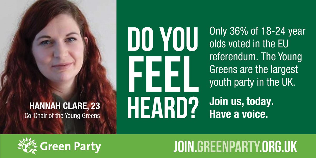 Young people need to be heard. Join us &amp; <a href="/YoungGreenParty/">Young Greens 🌱</a> from £5 a year: join.greenparty.org.uk