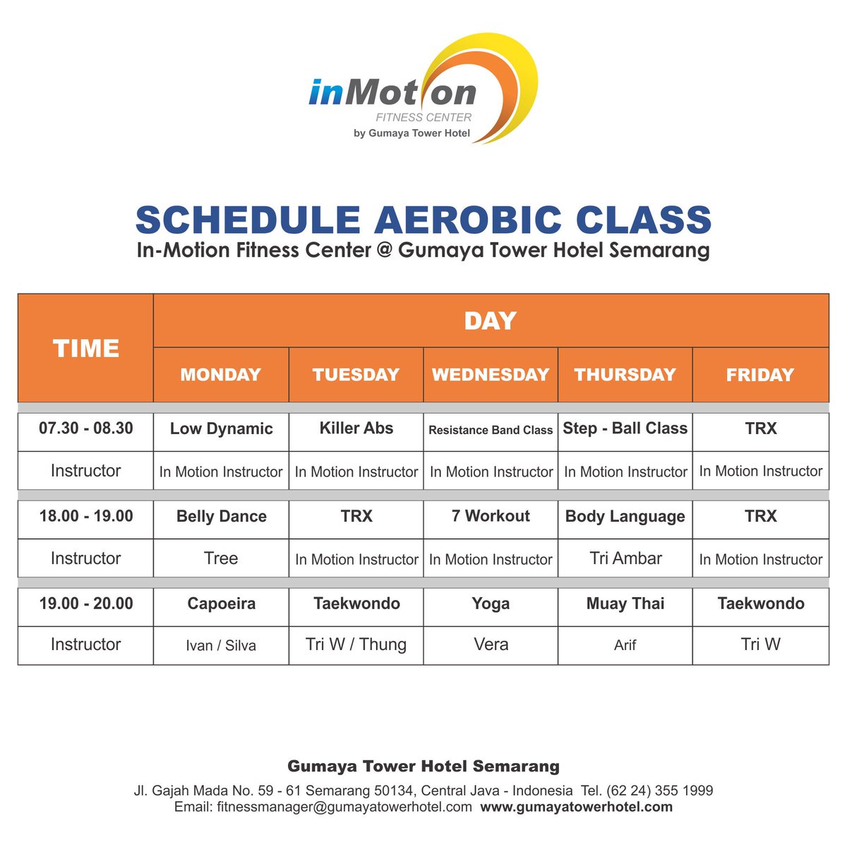 Want to be fresh and energic before  your busy day? Try this program with us! 
For more information 024-3551999