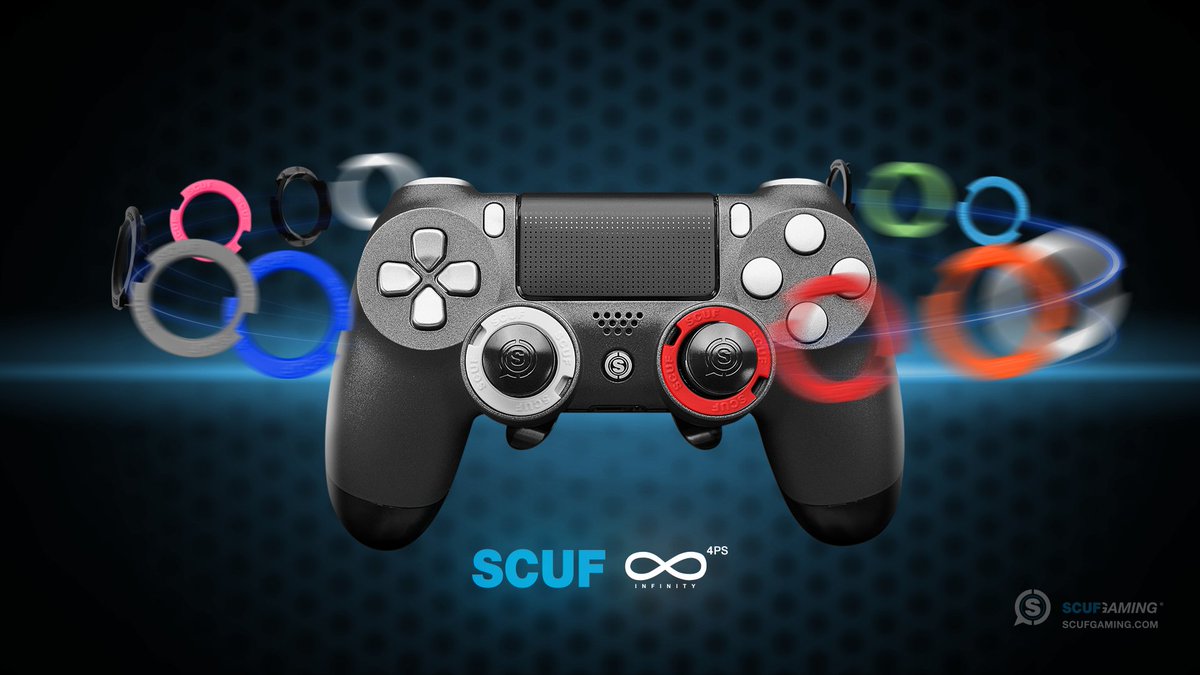 ScufGaming's tweet photo. Add color & style with SCUF Rings #SCUFInfinity4PS https://t.co/duYjgGjl6M https://t.co/H1dZAzn2jT