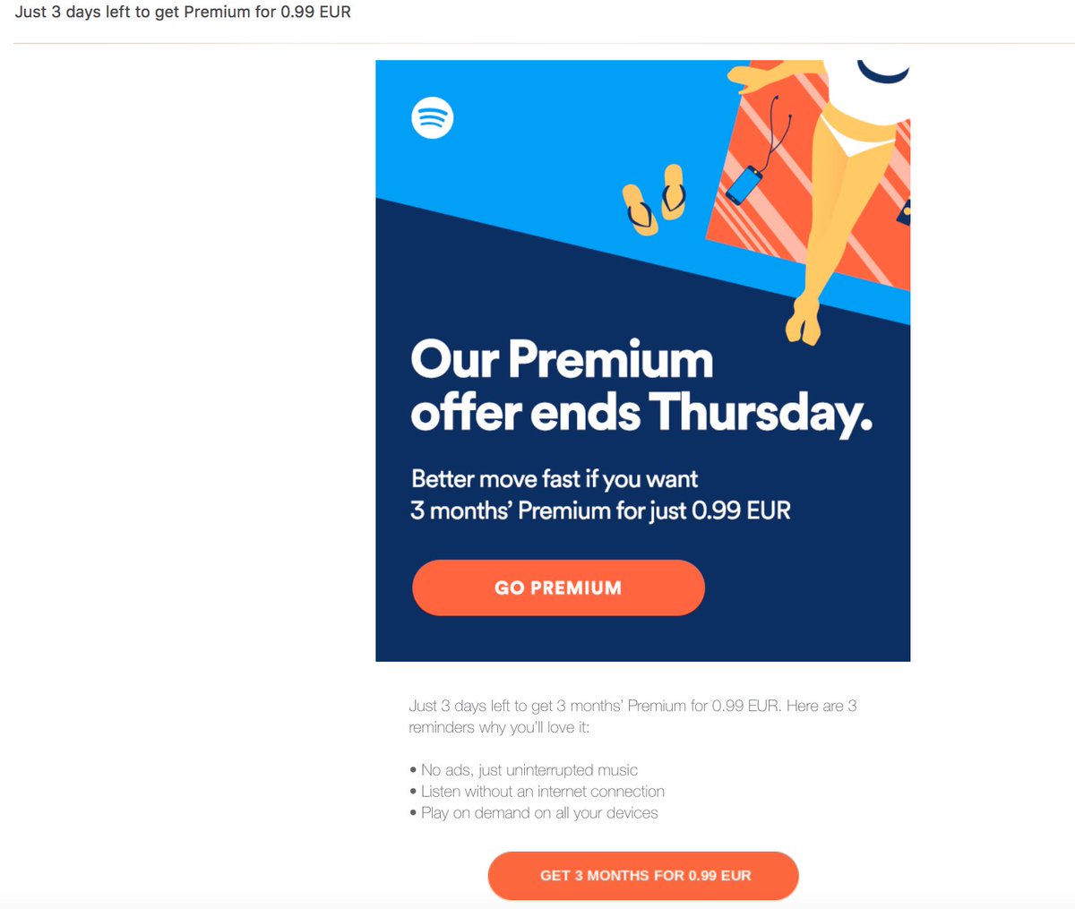 stebbason's tweet photo. @Spotify  Spotify can you please tell my why you´re sending me emails about a offer and then its a scam? #ScamAlert https://t.co/ry4vhQPFyb