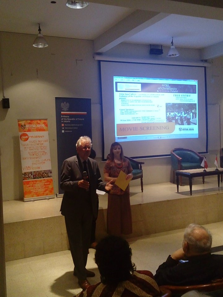 The Embassy of Republic of Poland, HE Tadeusz Tszumowski just giving speech for the Movie Screening <a href="/PLdiIndonesia/">PL Embassy Jakarta</a>