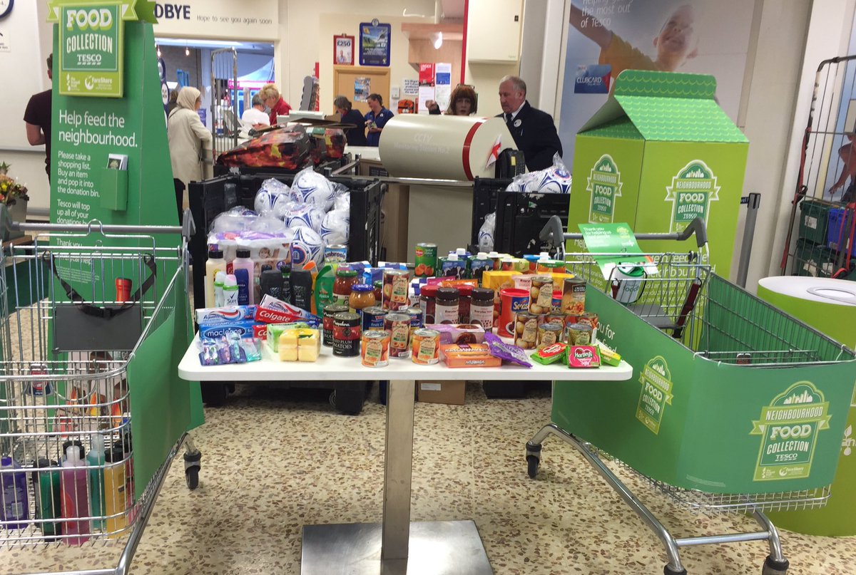 ShorehamFB's tweet photo. Our @TrussellTrust #foodbank collection @Tesco Holbush #shoreham is underway! Join us to #volunteer or #donate https://t.co/vGNtQMNLJx