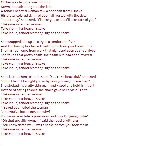 sebasmod's tweet image. THE SNAKE LYRICS