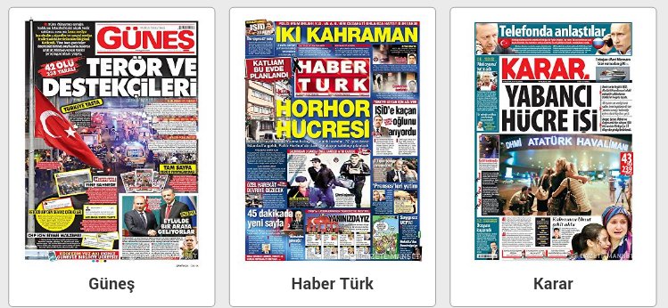 caapulcukiz's tweet photo. Atatürk Havalimanındaki patlamayı IŞİD yaptı diye biliyoruz . Peki bugünkü gazetelerin manşetlerinde niye IŞİD yok? https://t.co/R5sr3kpgk4