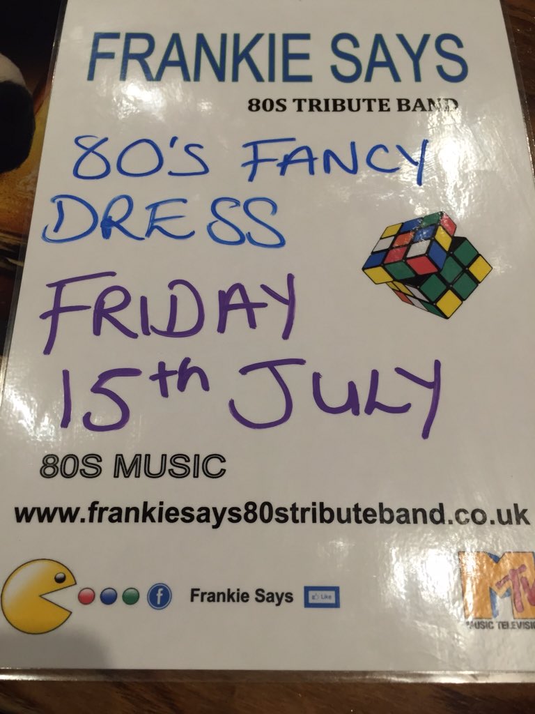 Next Friday "Frankie Says" fabulous 80's cover band, including fancy dress just coz we want to!! #Lewes #eighties