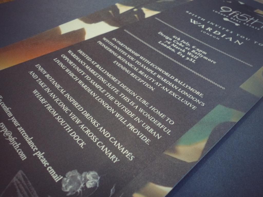 Very excited to be hosting the Wardian launch party- only a week to go!