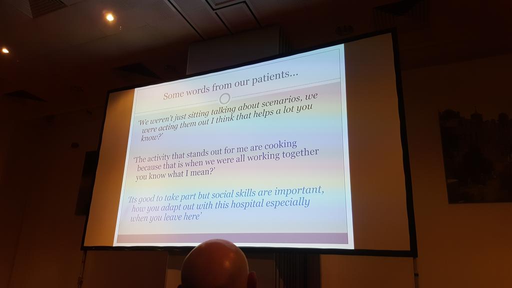 RCOT_MH's tweet image. #cot2016 55.2.Connor &amp;amp; Totten share patient feedback on the social interaction programme.  ESI also used as outcome