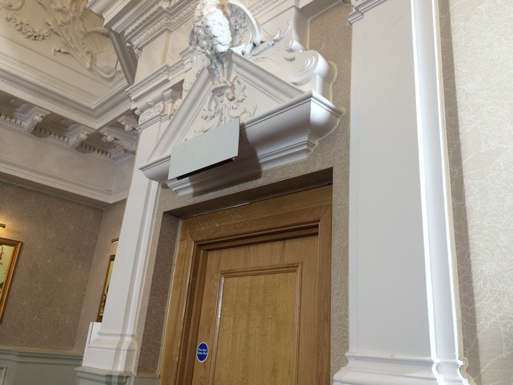 Aides at Boris event covered up the emergency exit sign to foil the inevitable photo
