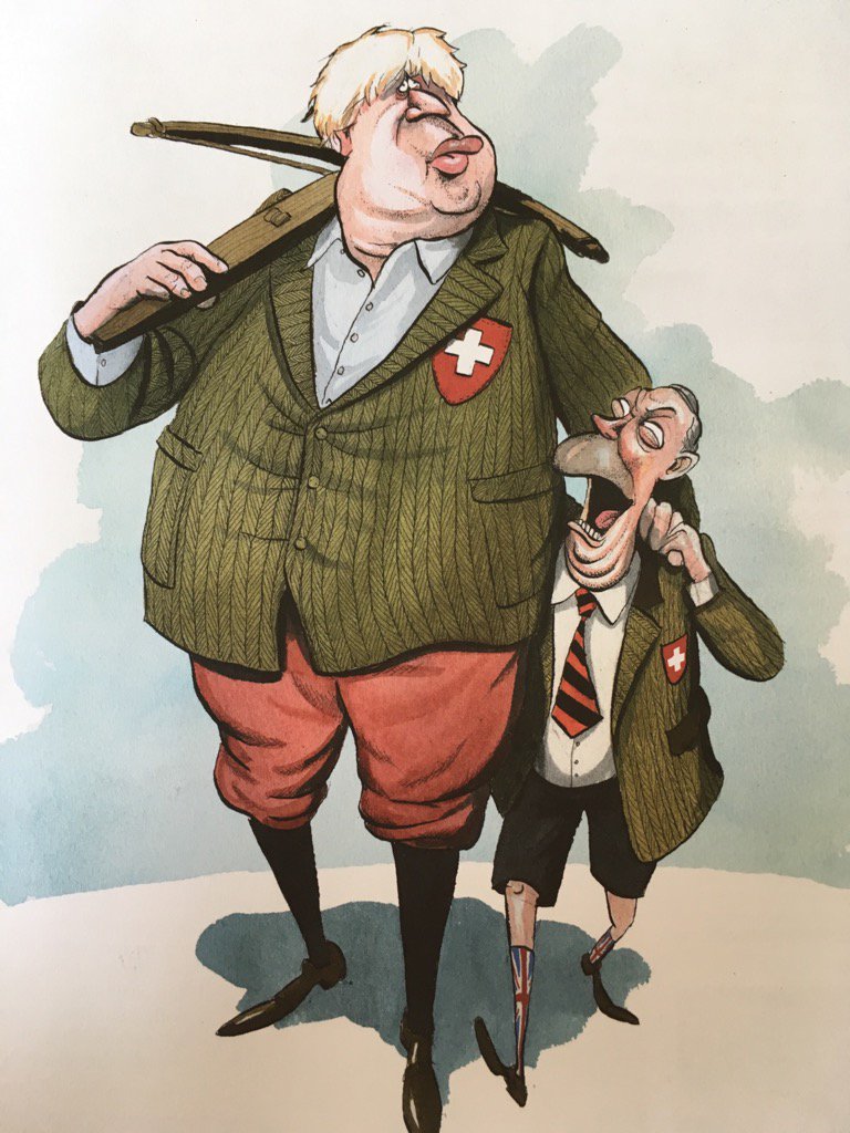OBuerge's tweet photo. Die Meinungen gehen auseinander aber die Karikatur ist der Hammer π #Brexit #BorisTell https://t.co/GWNJAYqaJG