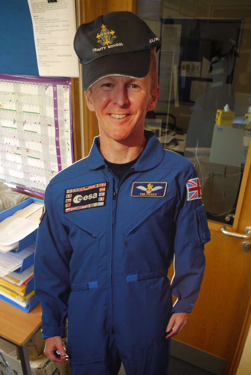 TrinityCroydon's tweet photo. Welcome to @Flightsuit_Tim @space2earth who arrived today @TrinityCroydon ready for Sunday's 6th  #TrinityTriathlon. https://t.co/Q5rJIe958O