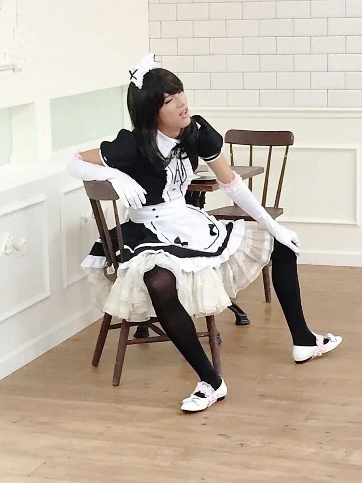 Cute asian maid shared